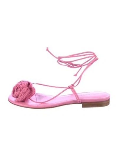 Pre-owned Magda Butrym Leather Sandals In Pink