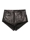 Magda Butrym High-rise Shorts Aus Leder In Black