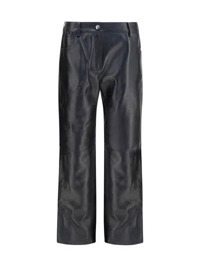 Magda Butrym Leather Trousers In Black