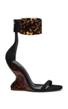 Magda Butrym Leather Wedge Sandals In Brown