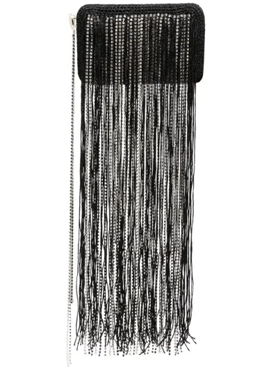 Magda Butrym Lelia Mini Embellished Fringed Clutch In 黑色