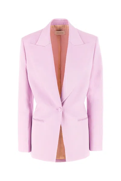 Magda Butrym Lilac Lyocell Blend Oversize Blazer In Lilla