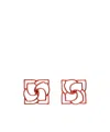 Magda Butrym Square Logo Earrings In Red