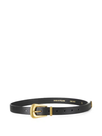 Magda Butrym Logo-embossed Leather Belt In Black