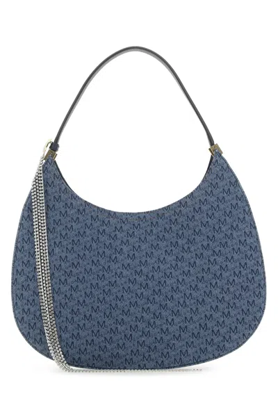 Magda Butrym Logo-jacquard Fabric Shoulder Bag In Blue