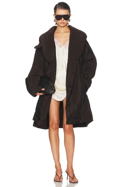 Magda Butrym Long Coat In Brown