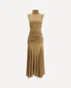 Magda Butrym Long Dress With Draping In Neutral
