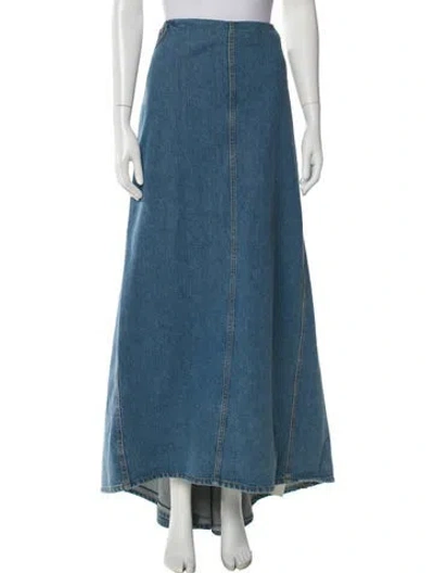Pre-owned Magda Butrym Long Skirt In Blue