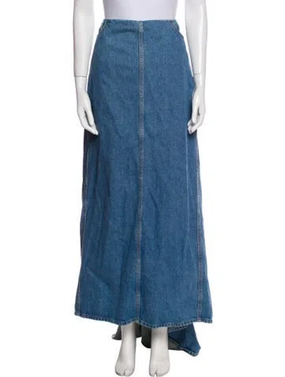 Pre-owned Magda Butrym Long Skirt In Blue
