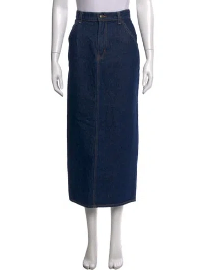 Pre-owned Magda Butrym Long Skirt In Blue