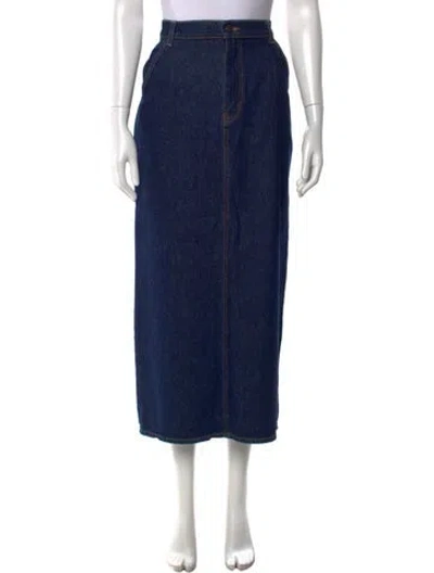 Pre-owned Magda Butrym Long Skirt In Blue