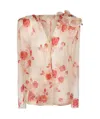 Magda Butrym Rose-print Silk Blouse In Multi