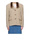 Magda Butrym Long-sleeved Coat In Nude