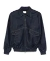 Magda Butrym Zip-up Denim Bomber Jacket In Black