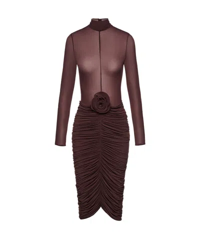 Magda Butrym Long-sleeved Dress In Red