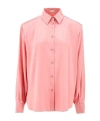 Magda Butrym Silk Satin Shirt In Pink