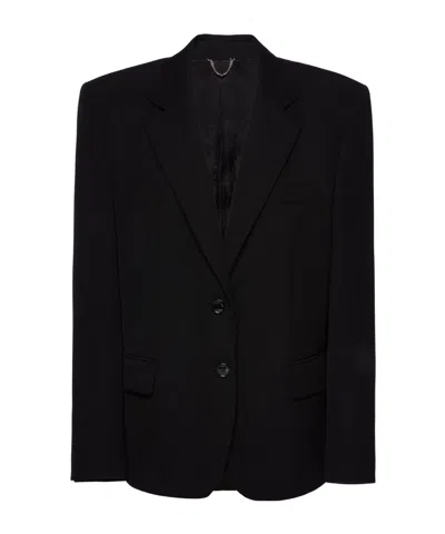 Magda Butrym Long-sleeved Suit Coat In Black