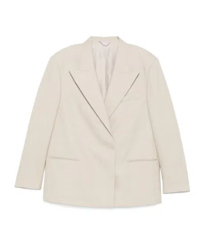 Magda Butrym Long-sleeved Suit Jacket In Neutral