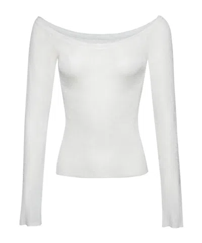 Magda Butrym Long-sleeved Sweater In White