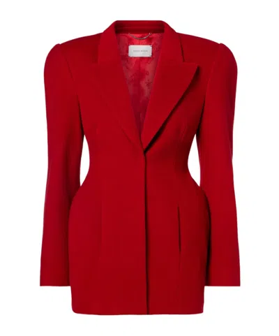 Magda Butrym Long-sleeved Suit Jacket In Red