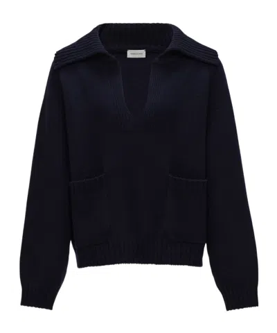 Magda Butrym Long-sleeved Sweater In Blue