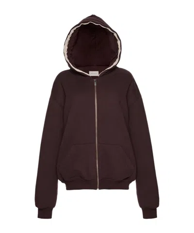 Magda Butrym Long-sleeved Sweatshirt In Brown