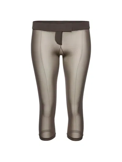 Magda Butrym Low-rise Capri Trousers In Brown