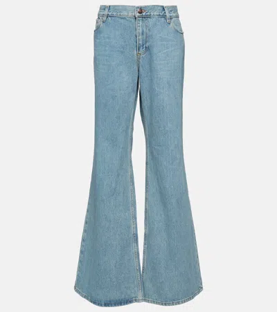 Magda Butrym Low-rise Flared Jeans In Blue