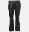 Magda Butrym Low-rise Leather Capris In Black