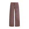 Magda Butrym Women Low Waist Wide Leg Jeans In Purple