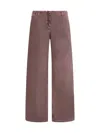 Magda Butrym Women Low Waist Wide Leg Jeans In Brown