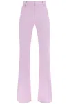MAGDA BUTRYM LUSTROUS PURPLE FLARED PANTS FOR WOMEN