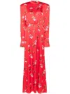 Magda Butrym Floral Silk Gown In Red