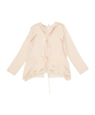 Magda Butrym Magda Burtym Long-sleeved Satin Blouse In Brown