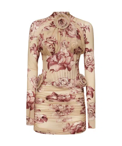 Magda Butrym Magda Burtym Sheer Long Sleeve Bustier Midi Dress