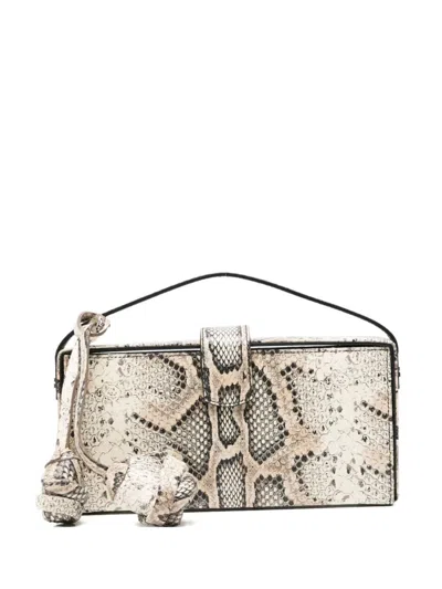 Magda Butrym Apolonia Snakeskin-effect Shoulder Bag In Neutral