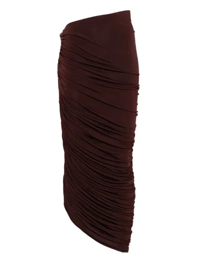 Magda Butrym Asymmetric Maxi Skirt In Animal Print