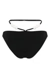 Magda Butrym Beaded Halterneck Bikini Top In Black