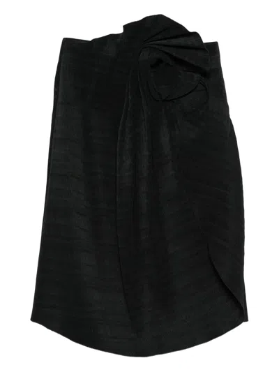 Magda Butrym Floral-knot Skirt In Black
