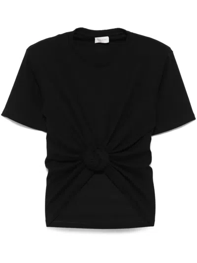 Magda Butrym Knot-detail T-shirt In Black