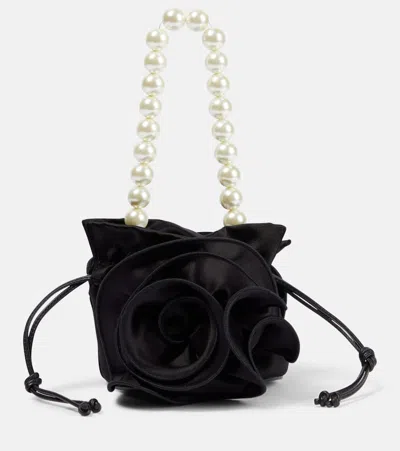 Magda Butrym Magda Small Satin Tote Bag In Black