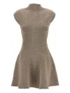 Magda Butrym Cashmere Knit Mini Dress With Flared Skirt