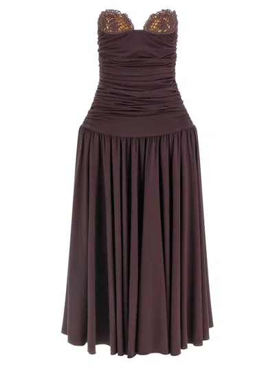MAGDA BUTRYM MAROON 28 DRESS