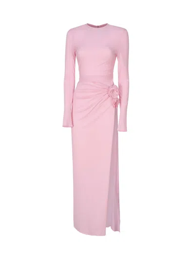 Magda Butrym Pink Ruched Maxi Dress