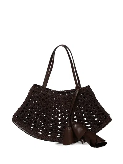 Magda Butrym Maya Crochet-knit Tote Bag In Blue