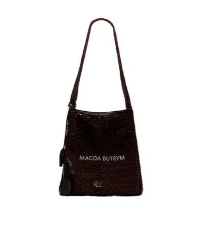 Magda Butrym Medium Crochet Tote Bag In Black
