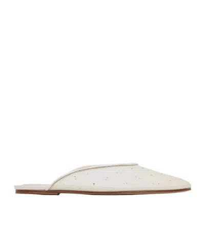 Magda Butrym Mesh Flat Mules In White