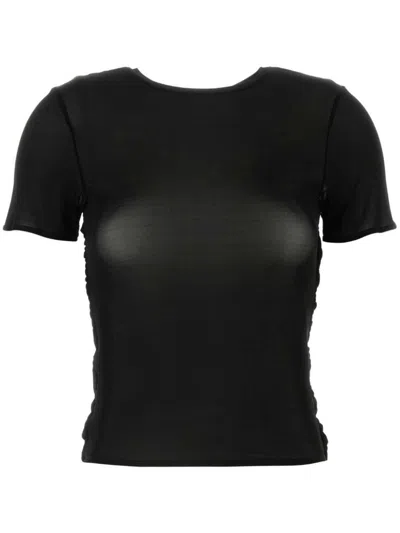 MAGDA BUTRYM MESH RUCHED T-SHIRT
