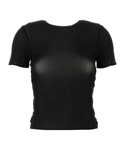MAGDA BUTRYM MESH RUCHED T-SHIRT