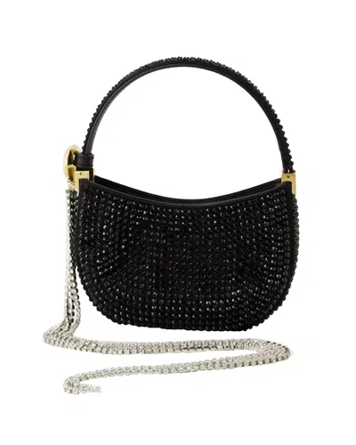 MAGDA BUTRYM MICRO VESNA CRYSTAL HOBO BAG - MAGDA BUTRYM - CRISTAL - BLACK